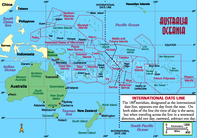 okyanusya haritasi avustralya