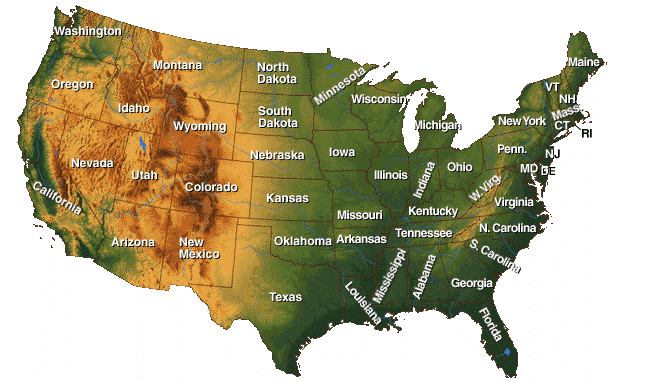 ABD Fiziki Haritası