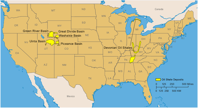 Amerika Birleşik Devletleri Kaya Gazi Haritası