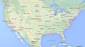 Amerika Birleşik Devletleri Kuzey Amerika Haritası