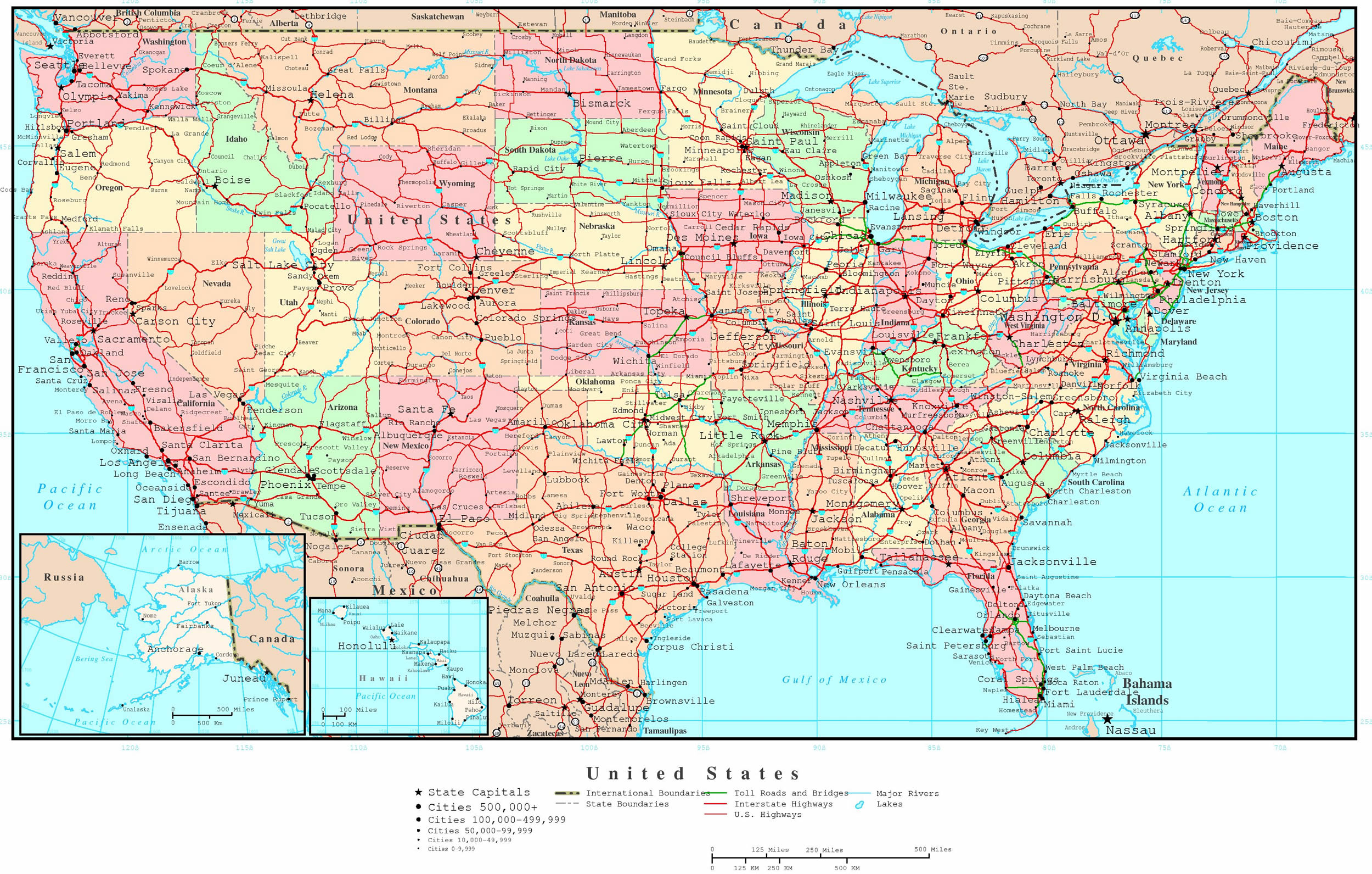 Boş Anahat ABD Haritası