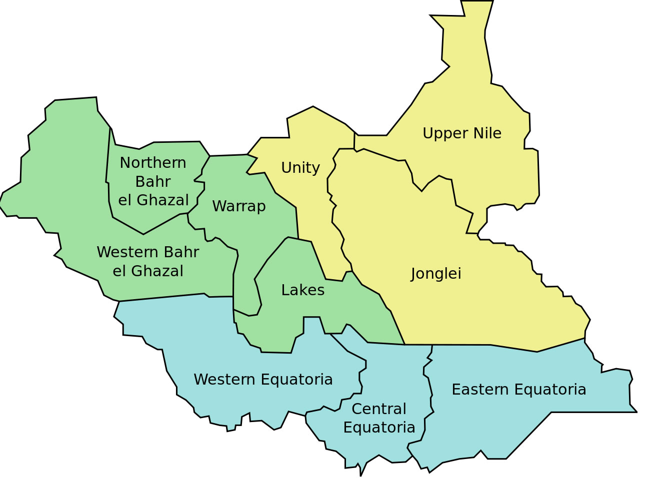 Güney Sudan Haritası ve Güney Sudan Uydu Görüntüleri