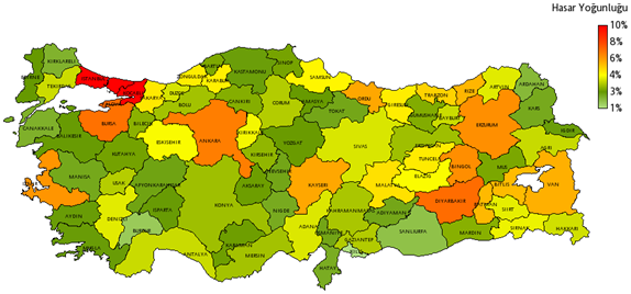 Türkiye Kaza Haritası