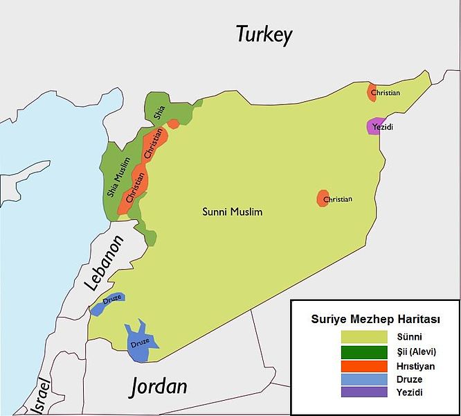 suriye çölü fiziki haritası